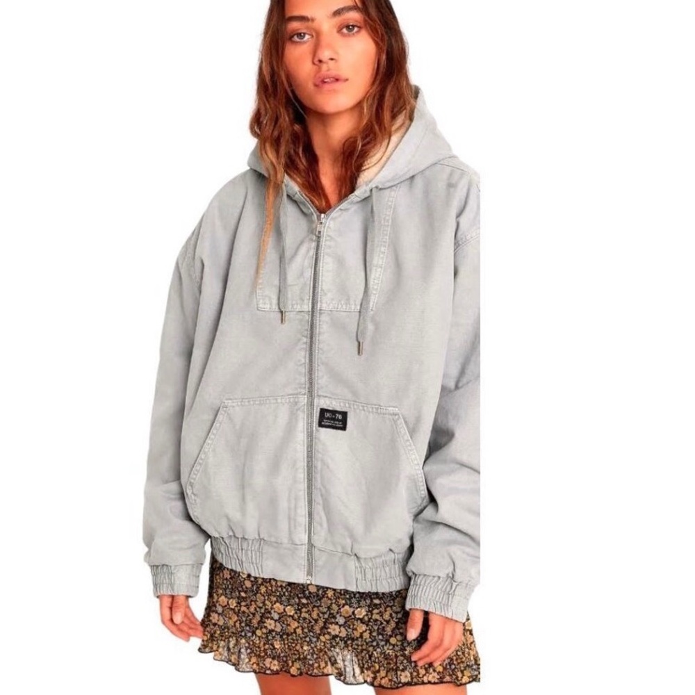 NWOT Urban Outfitters BDG Denim Sherpa Hooded Jacket - Size XS